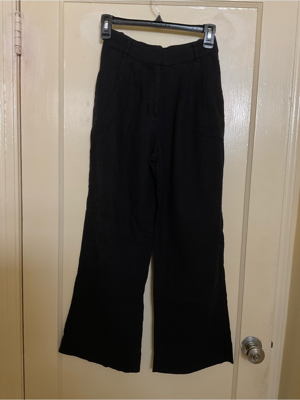 Abercrombie & Fitch Black LINEN Trousers